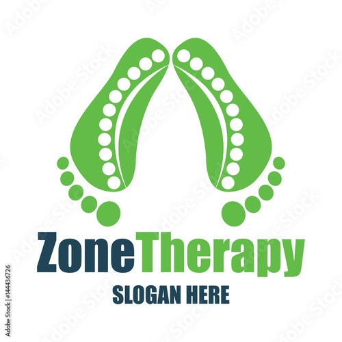 reflexology, zone therapy logo with text space for your slogan / tagline, vector illustration