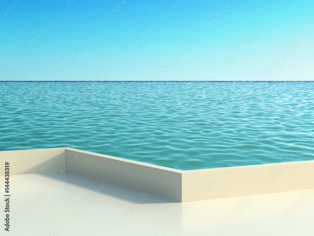 Obraz premium Sea view terrace at the hotel