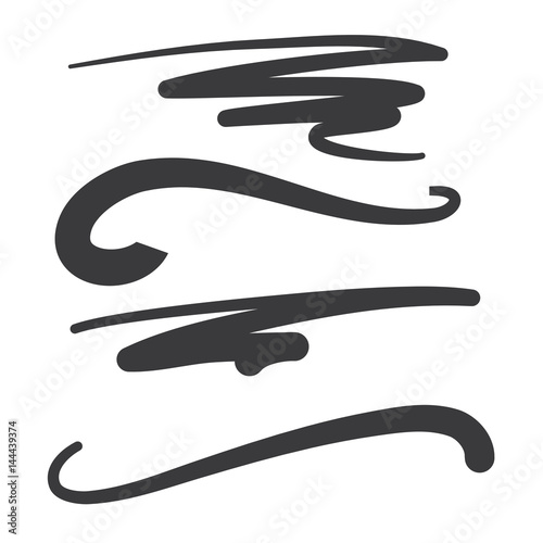 Vector Swooshes, Swishes, Whooshes, and Swashes for Baseball Tail Tshirt