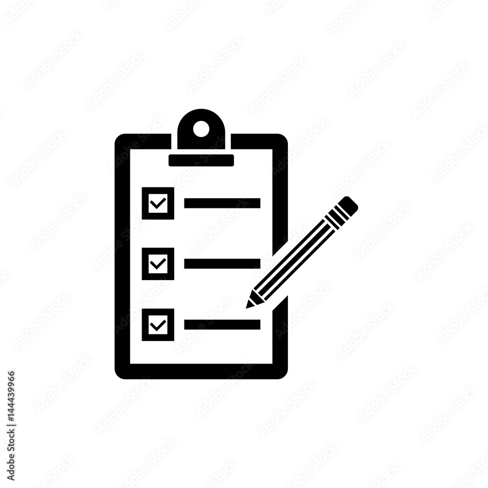 Fototapeta premium clipboard with pencil 