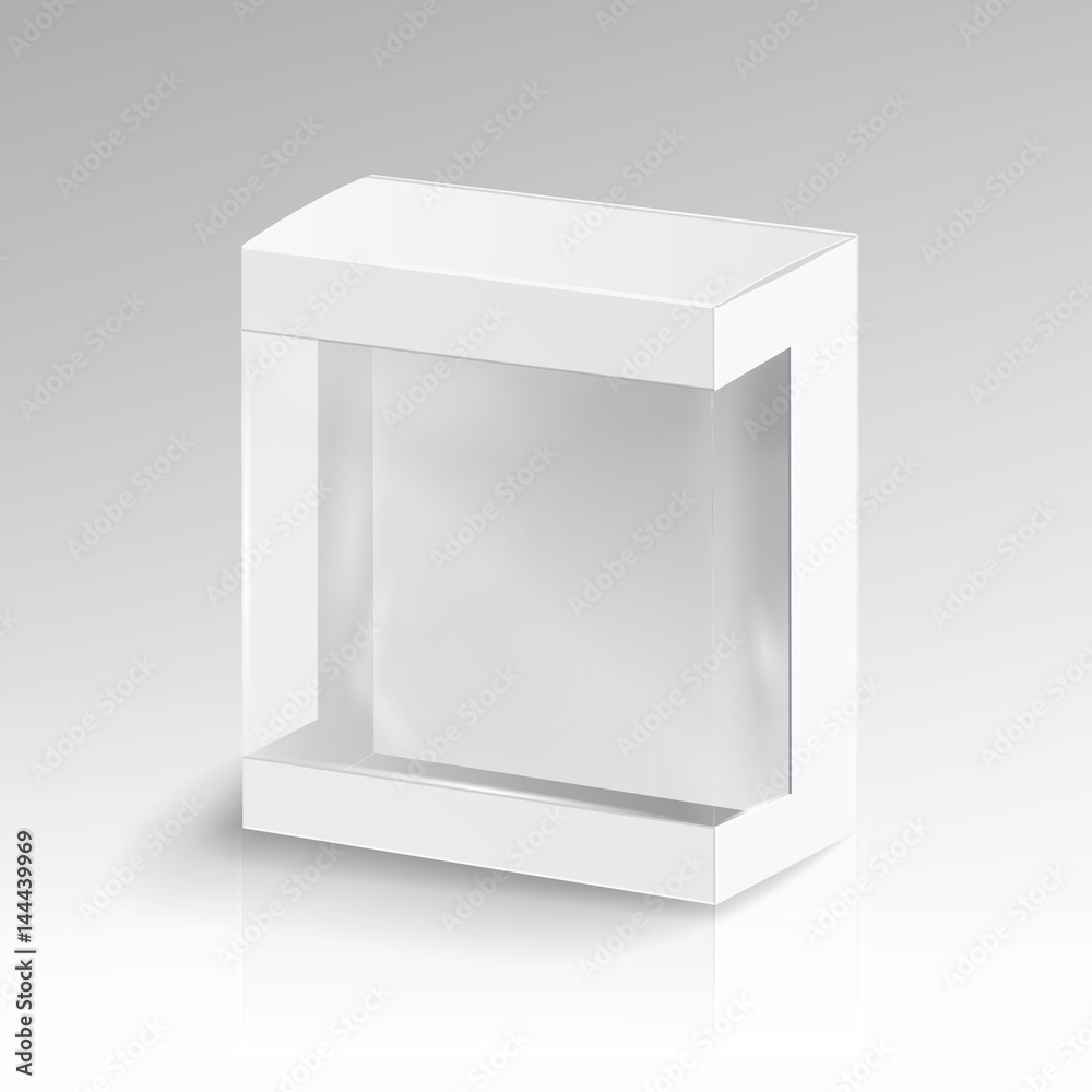 White Blank Cardboard Rectangle Vector. 3d Empty Package Cardboard Box Illustration White Blank Cardboard Rectangle Vector. 3d Empty Package Cardboard Box Illustration