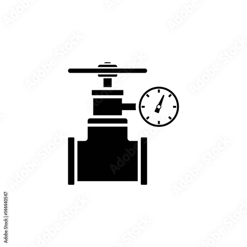 Gas pipe valve and pressure meter