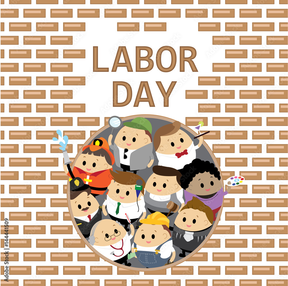 Fototapeta premium Vector of happy labor day
