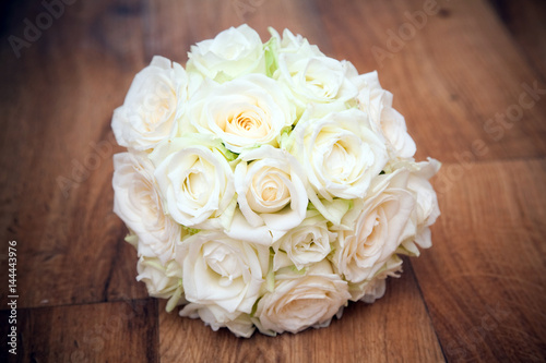 White Rose Wedding Flower Bouquet