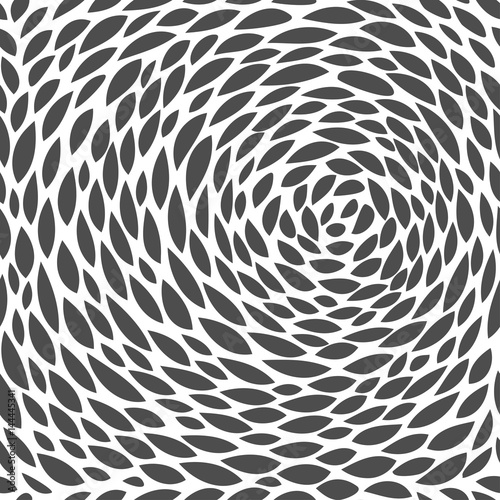 Vector seamless pattern. Abstract wallpaper. Simple floral background. Black and white illustration with leaves. Cute monochrome texture. Minimalistic style.