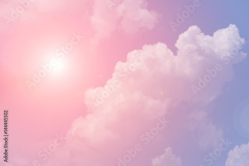 sun and cloud background with a pastel colored