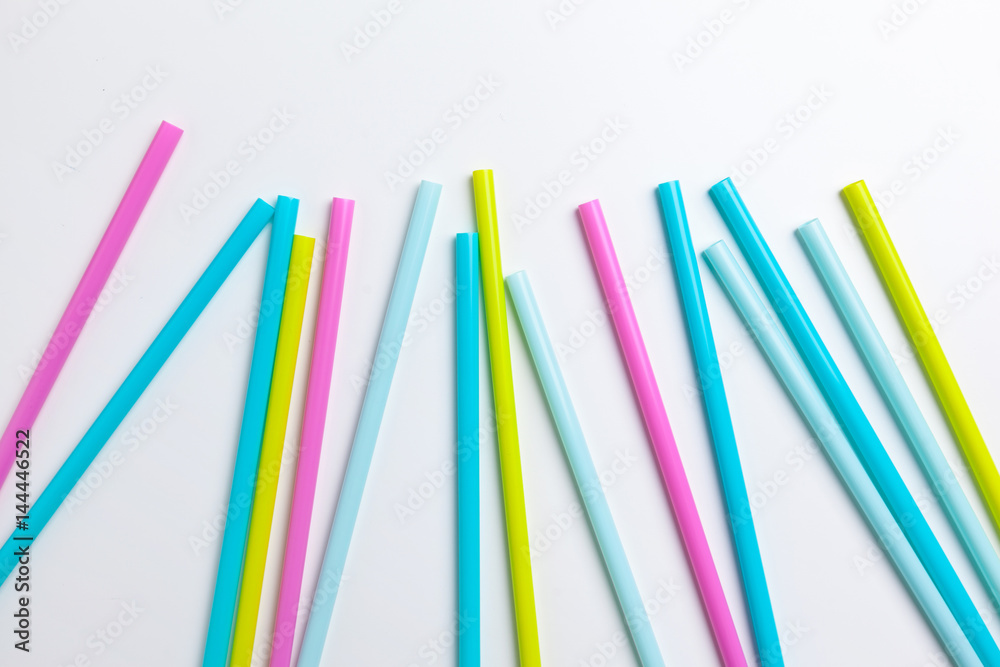 Colored tubules for juice and cocktails