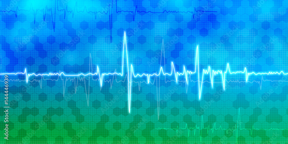 Heart Pulse wave line abstract background