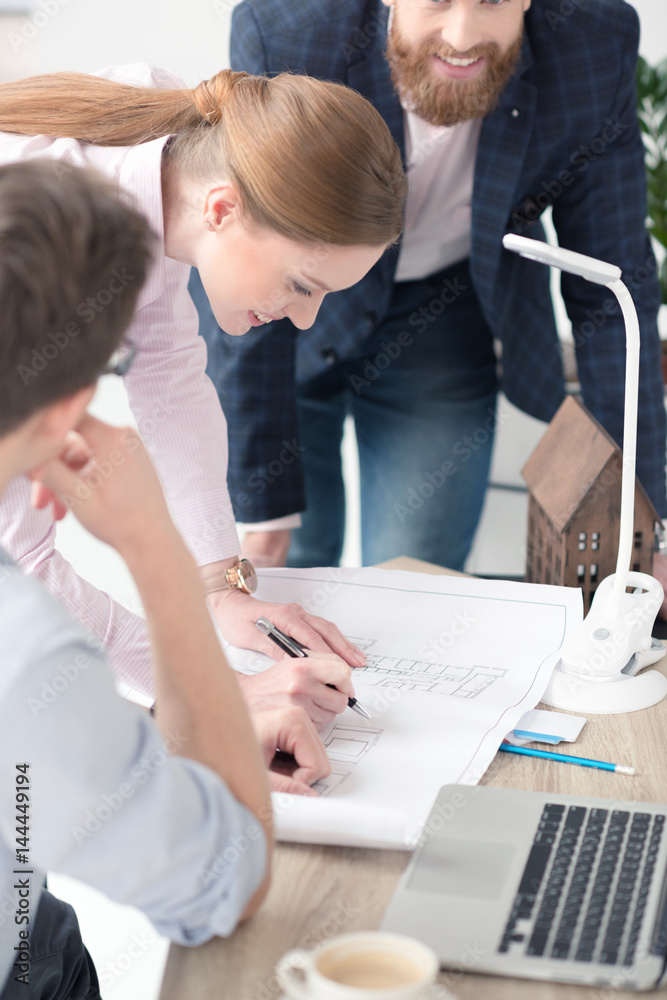 Young businesspeople working together Young businesspeople working together