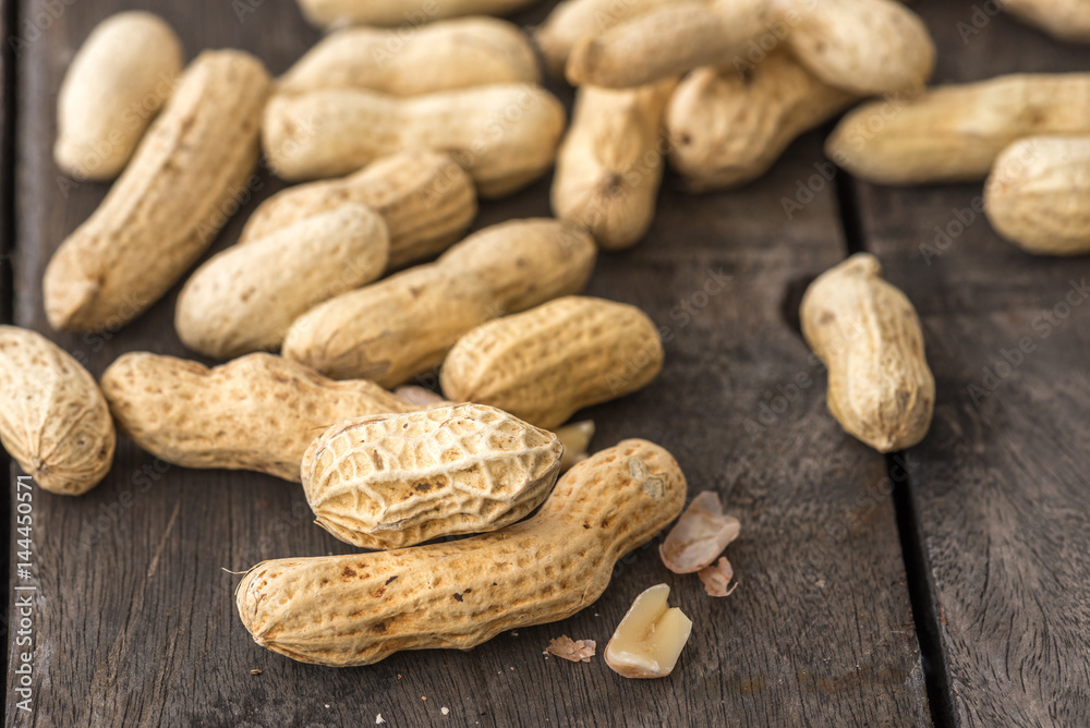 peanut on wood peanut on wood