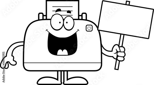 Cartoon Printer Sign