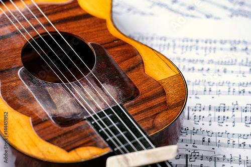 old musical instrument tamburitza. photo