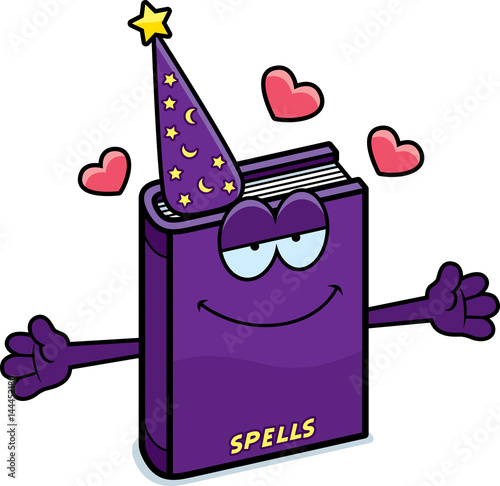Cartoon Spell Book Hug
