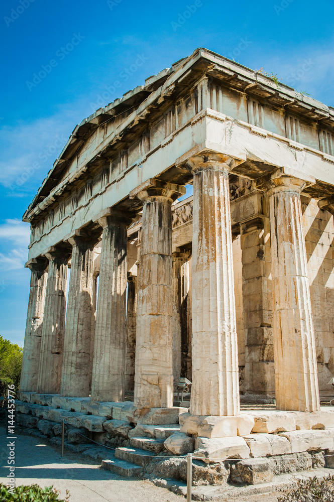 Greece, Athens, August 2016, The Acropolis of Athens, ancient citadel located on an extremely rocky outcrop above the city of Athens. Parthenon