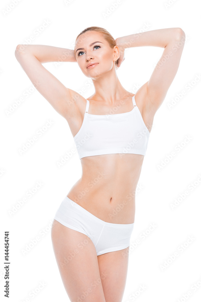 Slim woman in underwear Slim woman in underwear
