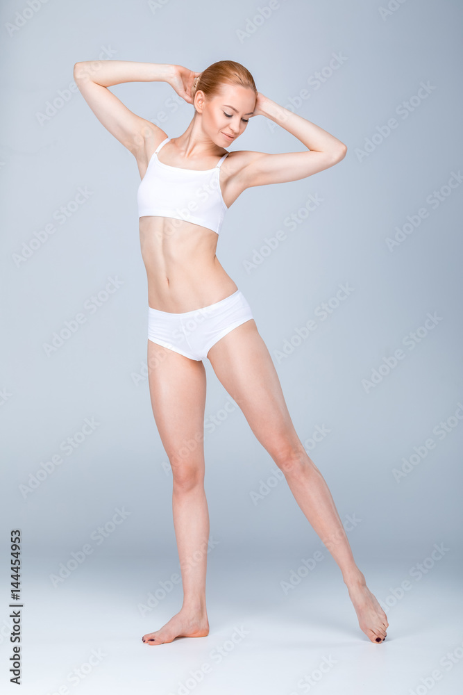 Slim woman in underwear Slim woman in underwear