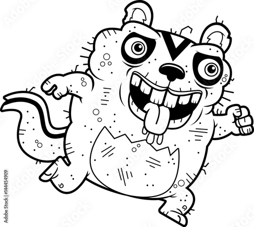 Cartoon Ugly Chipmunk Running