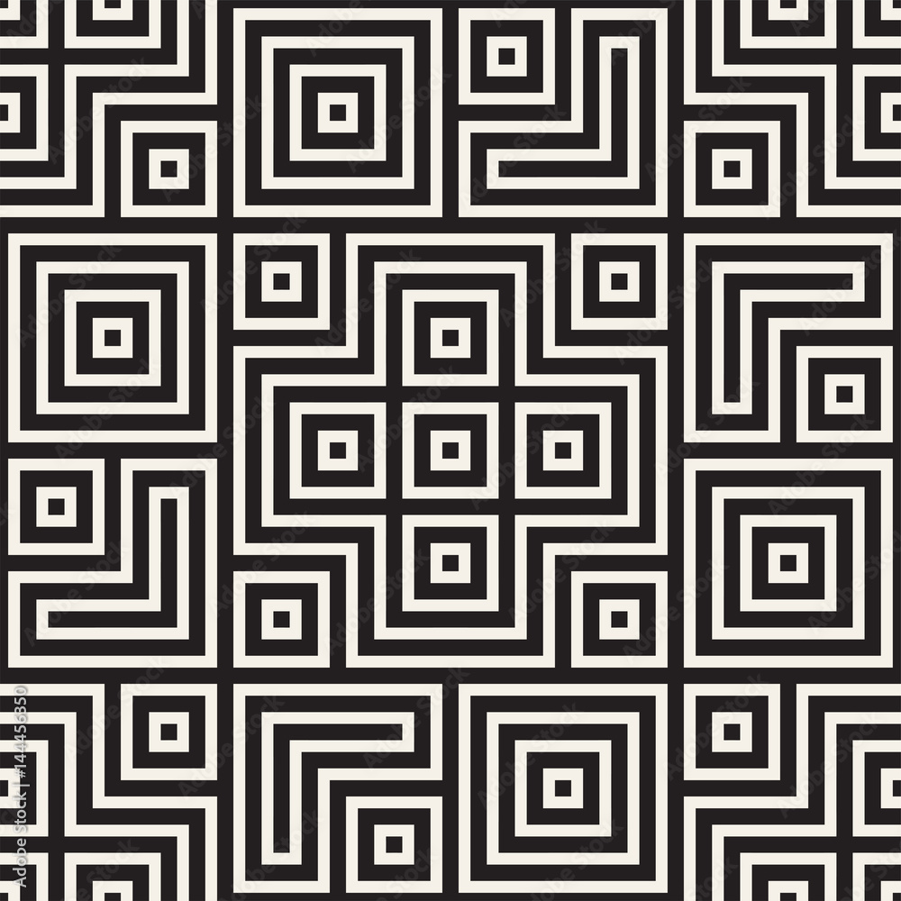 Geometric Ethnic Background with Symmetric Lines Lattice. Vector Abstract Seamless Pattern. Geometric Ethnic Background with Symmetric Lines Lattice. Vector Abstract Seamless Pattern.