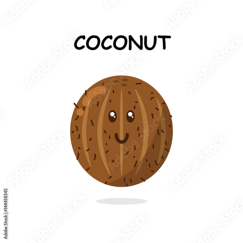 coconut character in white background