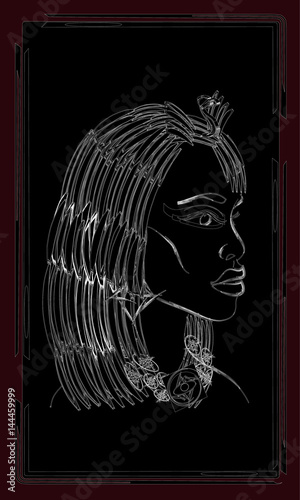 Tarot cards - back design, goddess Isis
