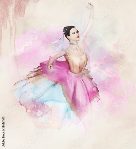 Ballerina - Watercolor Sketch © EllerslieArt
