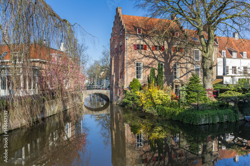 Old buildings at a canal in Amersfoort