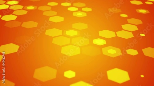 Hexagons technological motion background abstract science design HD seamless looped animation