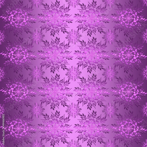 floral retro purple pattern
