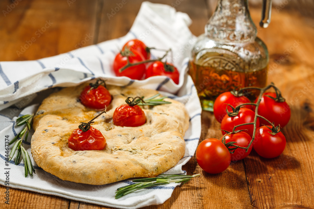 Focaccia with olives Focaccia with olives
