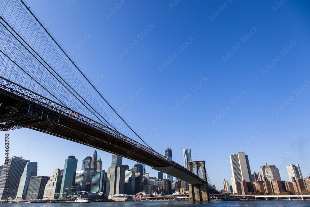 Obraz premium Brooklyn Bridge i Manhattan Skyline