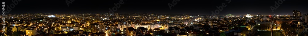 Belgrade panorama by night