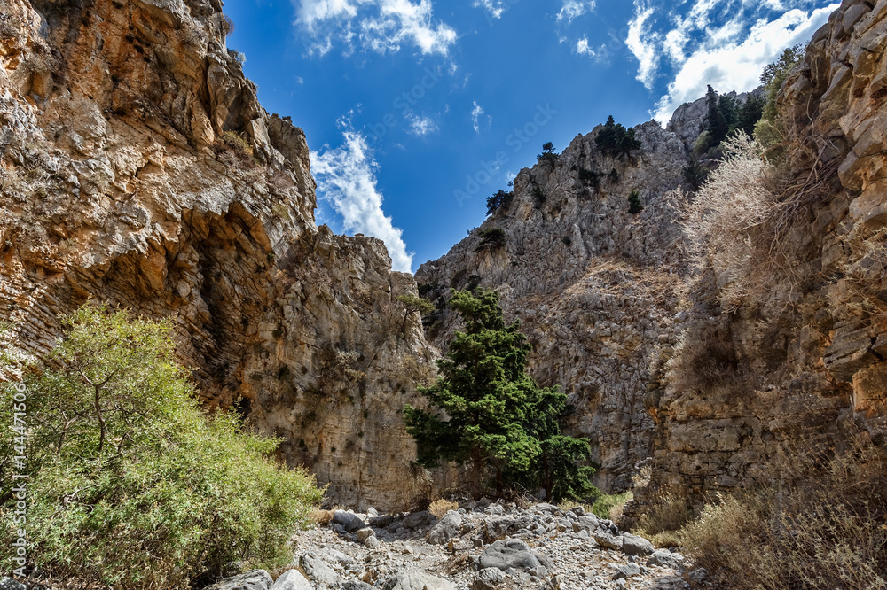 Rocks of Imbros gorge. Crete. Greece.
