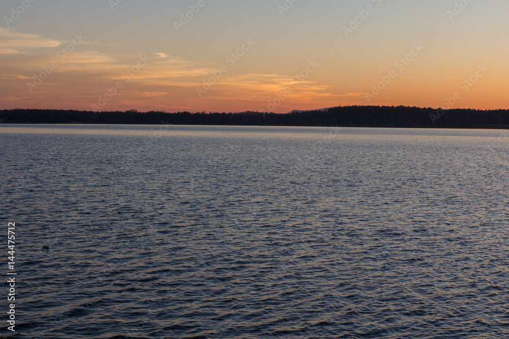 Sunset at the Lake, Steinberger See, Bavaria