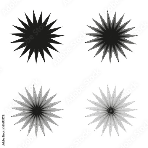 Vector abstract set star Icon