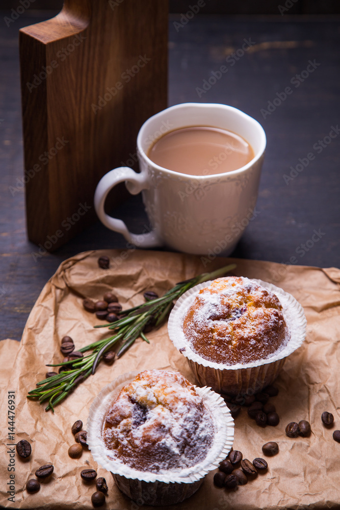 hot coffee with muffin hot coffee with muffin