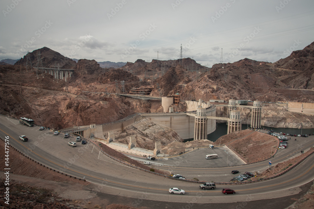Fototapeta premium Hoover dam, boulder dam between nevada and arizona