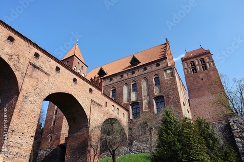 Kwidzyn  Poland - April  2017  14th century brick gothic castle of the Teutonic Order