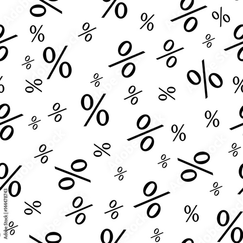Percent seamless business background pattern. Discount illustration. Economic finance promotion image.