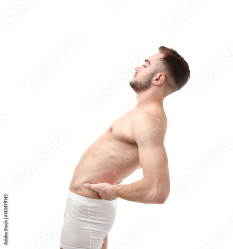 Young man suffering from ba...