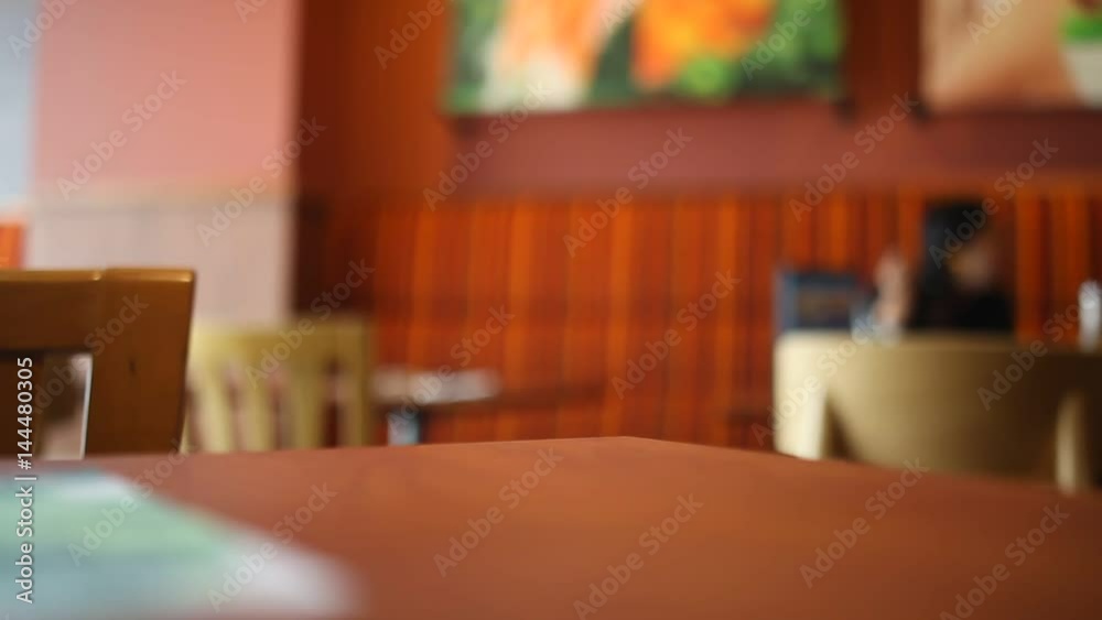Table at restaurant blurred background Table at restaurant blurred background