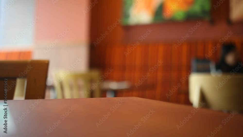 Table at restaurant blurred background Table at restaurant blurred background
