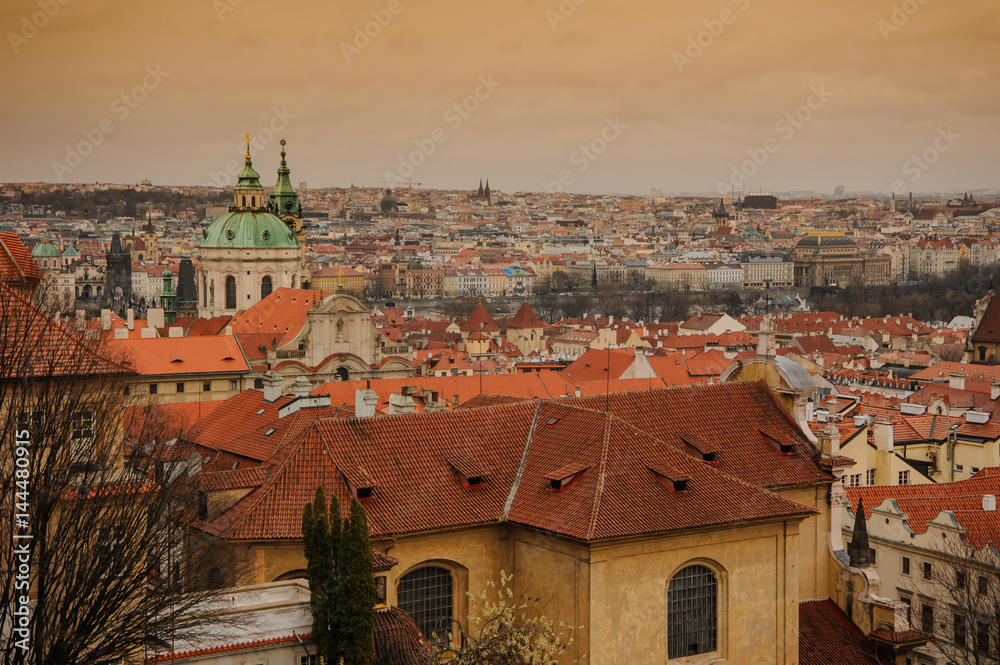 Fototapeta premium Czech Republic Prague on sunset