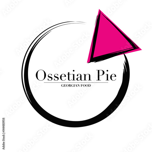 Logo Ossetian Pie Georgian food cuisine or for delivery 