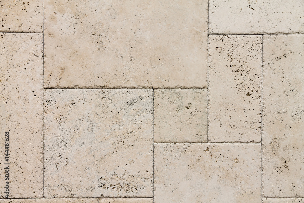 Fototapeta premium Naturalny kamień włoski. Gładka powierzchnia trawertynu