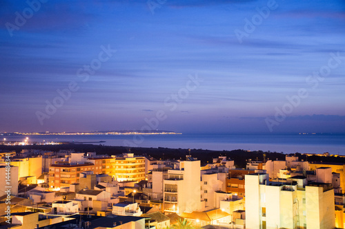 Dawn over the city of Guardamar del Segura, Spain. South of Spain, the Mediterranean Sea © Maks Nevs