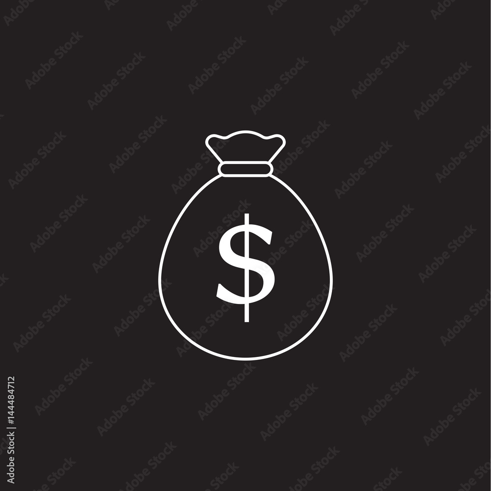 money bag line icon, outline vector logo illustration, linear pi money bag line icon, outline vector logo illustration, linear pi