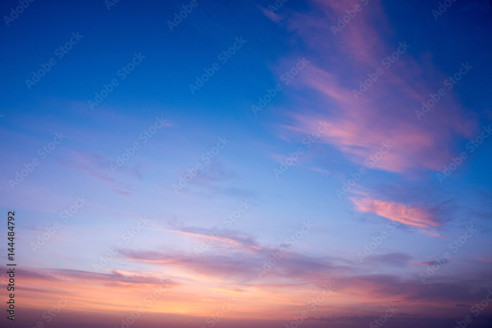 Dawn over the city of Guardamar del Segura, Spain. South of Spain, the Mediterranean Sea