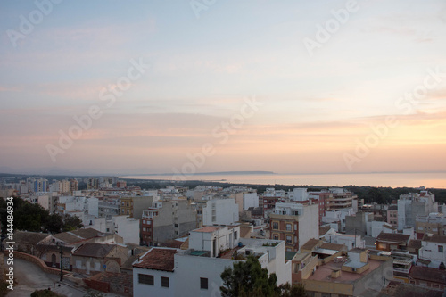 Dawn over the city of Guardamar del Segura, Spain. South of Spain, the Mediterranean Sea © Maks Nevs