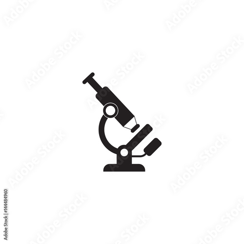 microscope icon vector, research solid logo illustration, picto