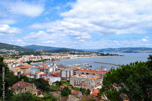 View over the town of Cangas on the Bay of Vigo, Spain © David Johnston